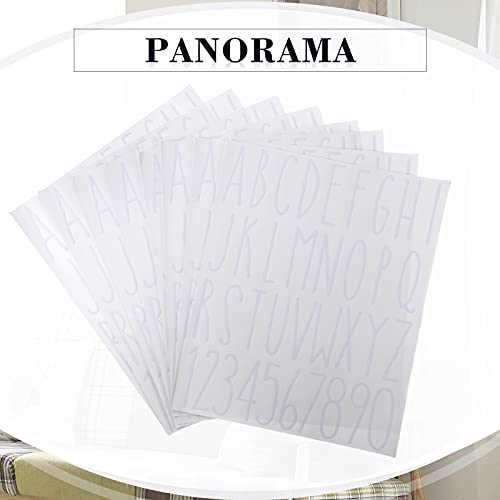 8 Sheets Vinyl Letter Stickers Letters Decals Self-Adhesive Vinyl Numbers Kit Alphabet Stickers Mailbox Numbers Sticker Modern Removable For Mailbox Signs Home Business Address Number (White,3 Inch) #TOP4