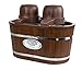 Nostalgia ICMW200DBL Electric Bucket Ice Cream Maker, Makes 4-Quarts in Minutes, Frozen Yogurt, Gelato, Made From Real Wood, Includes Two 2-Qt Canisters