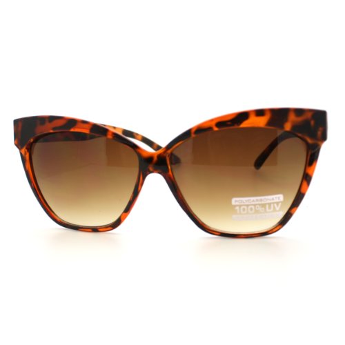 Womens Fashion Cat Eye Sunglasses Oversized Bold Stylish Shades Tortoise #TOP19