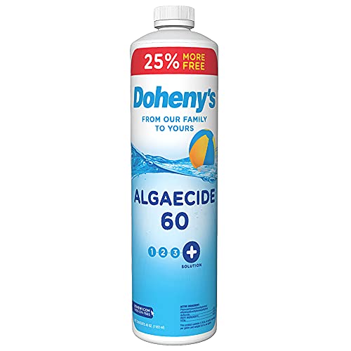 Doheny's Algaecide 60 | 100% Professional-Grade | Prevents All Types Of Algae In Swimming Pools | Metal-Free, Non-Foaming, No Stains | Safe For Salt, Chlorine And Bromine Pools | (2) 40Oz Bottles #TOP1