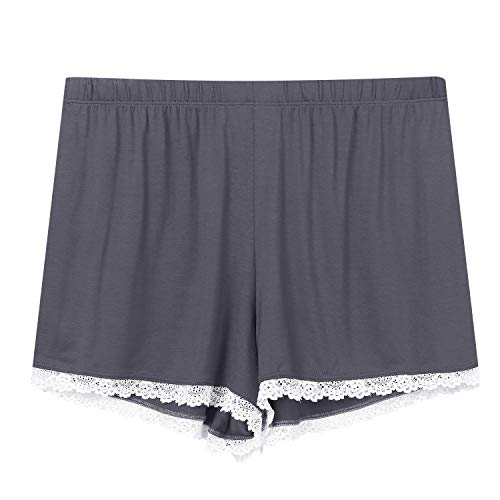 Joyaria Womens Pajama/Pj/Sleep/Lounge Shorts Set Sleepwear Loungewear Plus Size(Dark Gray,1X) #TOP5
