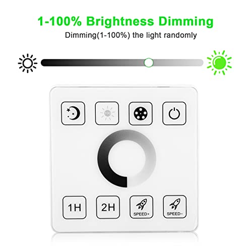 Led Wall Dimmer Switch Controller: Rf Wireless Led Touch Panel Reomte, Wall- Mounted Touch Panel Dimmer Control 12-24V Rgbw Wall-Mounted Touch Panel #TOP3