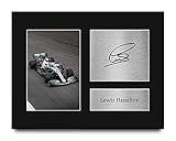 HWC Trading Lewis Hamilton Car Gifts USL Printed Signed Autograph Picture for F1 Formula 1 Racing Fans - US Letter Size