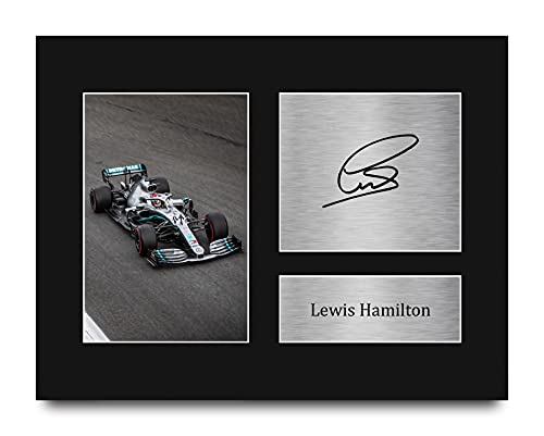 HWC Trading Lewis Hamilton Car Gifts USL Printed Signed Autograph Picture for F1 Formula 1 Racing Fans - US Letter Size