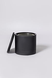 Neutral Minimalistic Cement Candle Holders - Designed to fit a Standard 14.5oz 3-Wick Candle or Smaller (1, Black)
