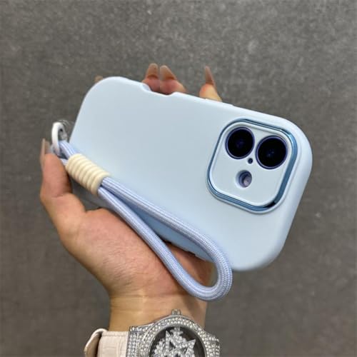Coque silicone iPhone 14 Pro violette avec cordon finies les chutes accidentelles - 4