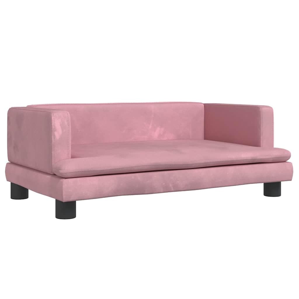 vidaXL Sofa dla dzieci, różowa, 80x45x30 cm, aksamit, sofa dziecięca, sofa do pokoju dziecięcego, mała sofa, sofa dla dziecka, minisofa