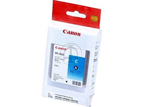 Canon Imageprograf IPF 750 (PFI-102 C / 0896 B 001) - oryginalny - Wkład atramentowy cyjan - 130 ml