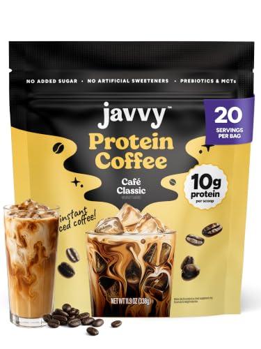 Javvy Protein Coffee for Cold Brew &amp; Iced Coffee, Original Café Blend
