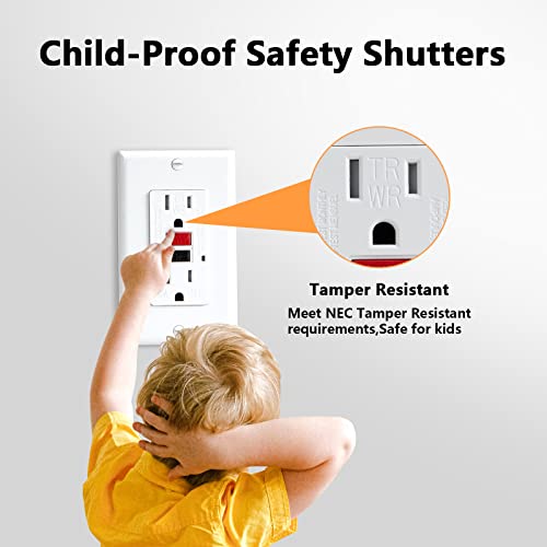 Omeenet 15 Amp Gfci Outlet, Tamper Resistant, Weather Resistant, Self Test Gfi Receptacle, 15Amp Ground Fault Circuit Interrupter Outlet For Indoor Or Outdoor Use, Ul Listed(5 Pack) #TOP3