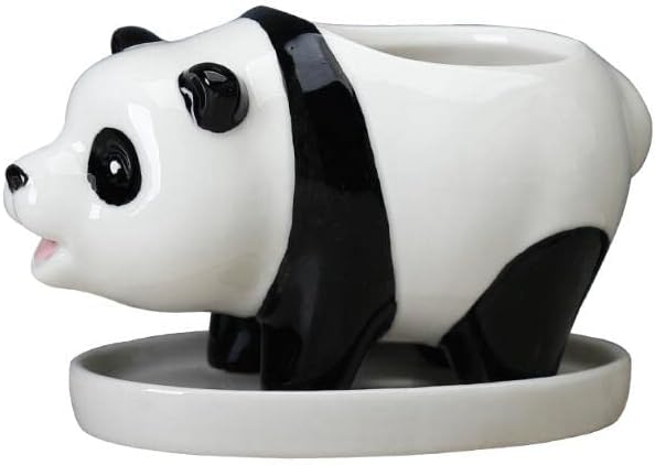 Maceta de cerámica panda lindo animal cuenca cactus suculenta planta lavabo mesa balcón decoración