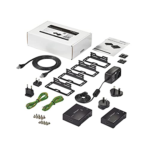 Adaptador Startech ST121HDBTE HDMI RJ-45 extensor de cable de red ethernet para pantallas y monitores 5