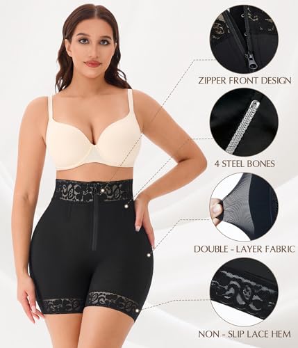 MERYOSZ Tummy Control Shapewear Shorts - Zipper Butt Lifting Panties Underwear Shapewear for Women Faja Body Shaper Girdle3