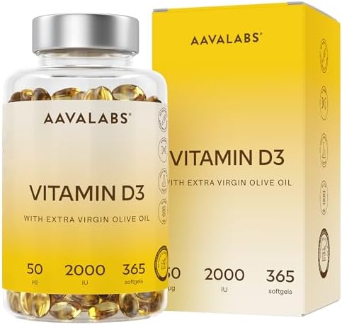 Vitamina D3 2000 UI - 365 Cápsulas Blandas - con Aceite de Oliva ...