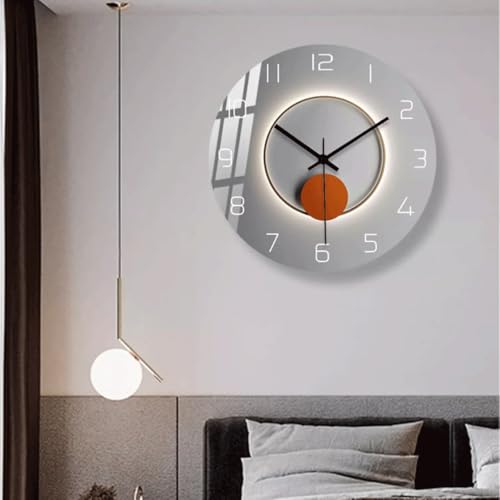 Pendule murale noire et silencieuse pour salon et chambre