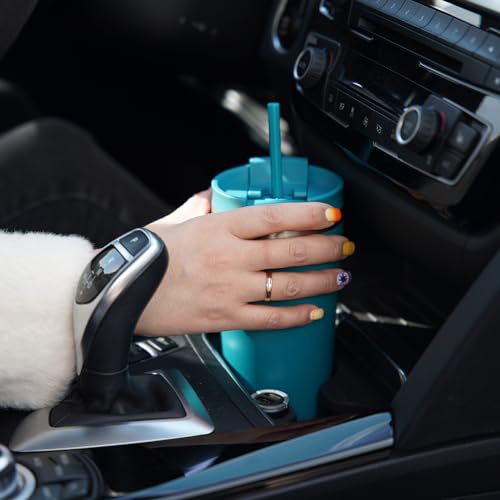 Image of BJPKPK 18 oz Coffee Tumbler with Straw, Insulated Stainless Steel Cup