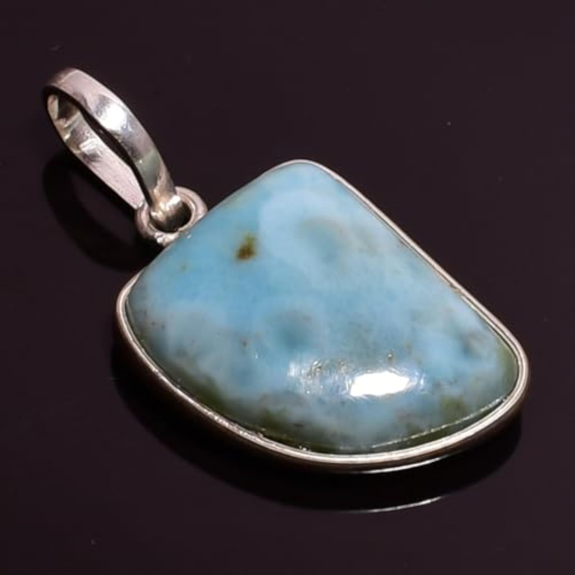 Classic Larimar Natural Gemstone Pendant