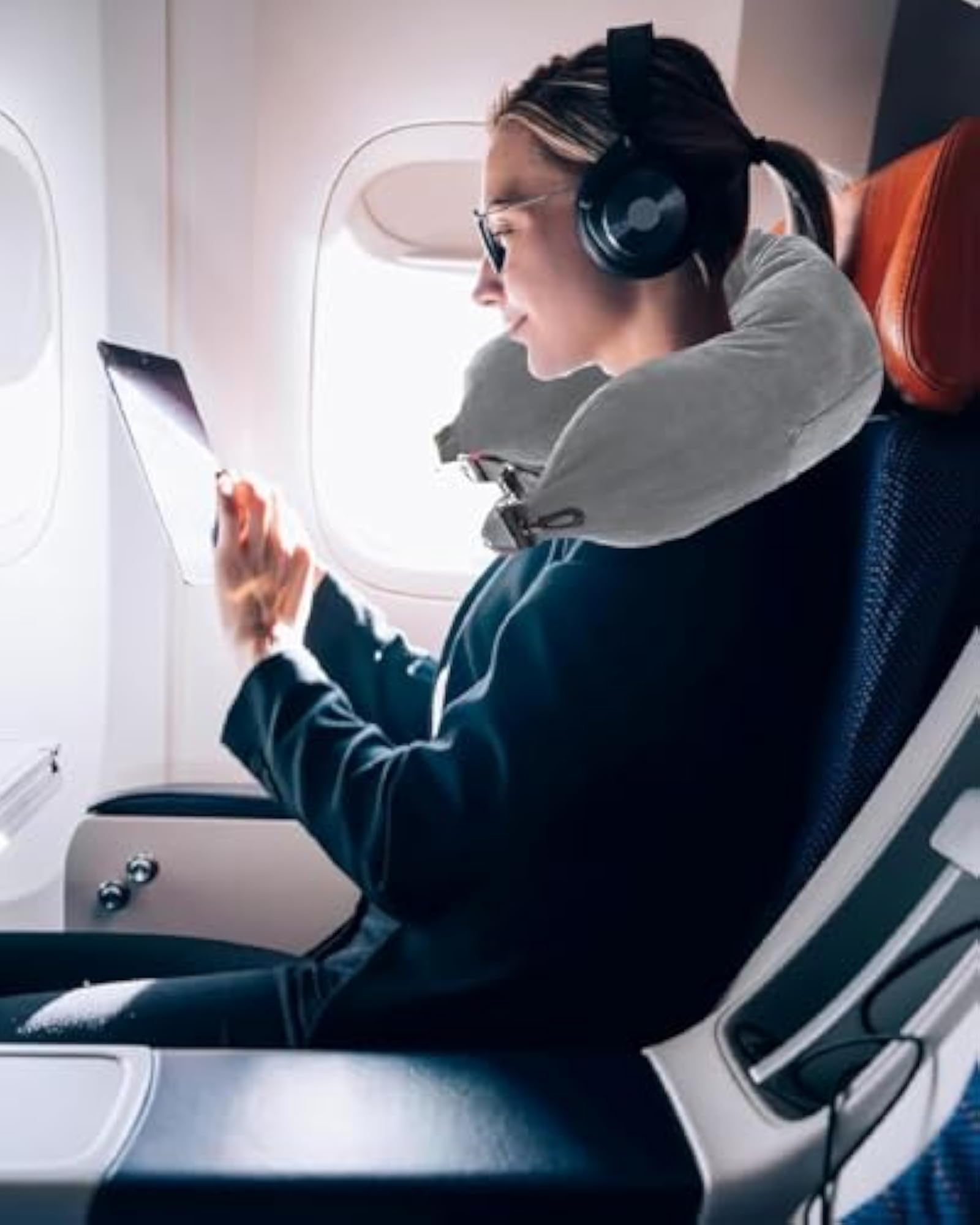 Stuffable Neck Pillow for Travel, Lightweight and Compact Design