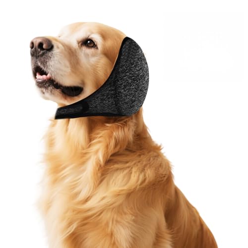 VALORIZE Dog Ear Hematoma Wrap, No Flap Ear Wraps for Dogs, Waterproof Ear Cover for Bathing-Swimming, Calming Noise Reduction, Adjustable Strap