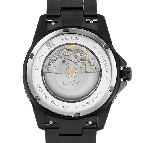 Image of Xylys Xiphias Automatic Analog with Date Black Dial Black Stainless Steel Strap Watch for Men - 40063NM01E