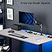 VIVO Single Monitor Arm Mount for 17 to 32 inch Screens - Pneumatic Height Adjustment, Full Articulating Tilt, Swivel, Heavy Duty VESA Stand with Desk C-clamp and Grommet Option STAND-V001K