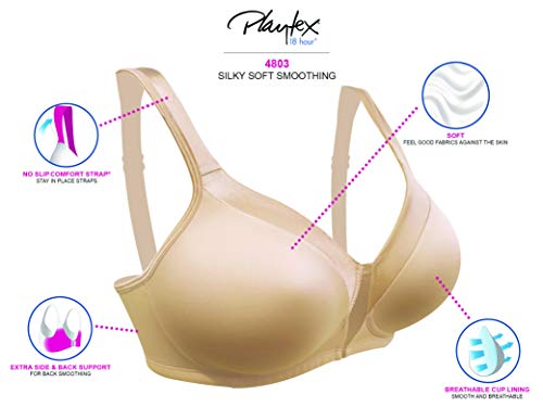 Playtex Women's 18 Hour Sensational Sleek Wirefree Full Coverage Bra #4803