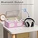 CD Player Portable Bluetooth Input/Output, Retro CD Player with Hi-Fi Speakers, Rechargeable Cute CD Players for Home with LED Display, USB Playback, AUX-in, Headphone Jack, Purple-Pink