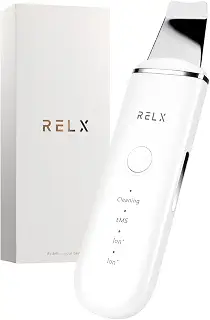RELX【上級認定エステティシャン監修】ウォーターピーリング 美顔器 超軽量70g (日本企業企画) 超音波 イオン 毛穴ケア 黒ずみ 角栓リムーバー | 【日本企業企画】多機能美顔器 超軽量70g 超音波 ems イオン ピーリング クレンジング 毛穴ケア 黒ずみ プレゼント ギフト 角栓リムーバー
