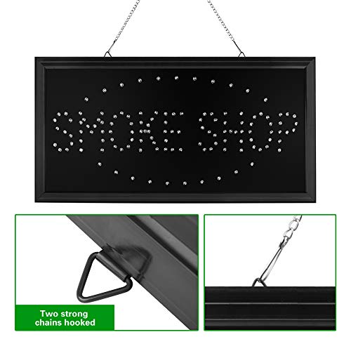 Chenxi Led Neon Smoke Shop Business Open Store Signs E-Vape E-Liquid Sign Board Indoor (48 X 25 Cm, Smoke Shop) #TOP4
