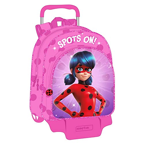 Safta 612202160, Mochila 180+Carro 905 Ladybug, Multicolor, 33 x 42 x 14 cm