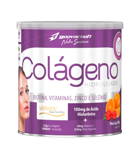 Colágeno Verisol com Ácido Hialurônico 200g Sabor Laranja C/Acerola Bodyaction
