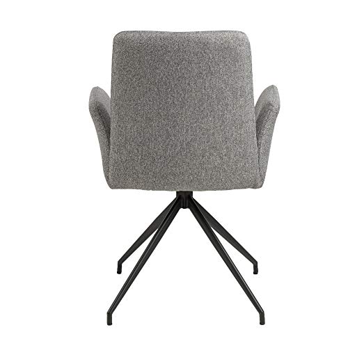 Fauteuil pivotant gris Selsey en métal dimensions 88 x 59 x 59 cm