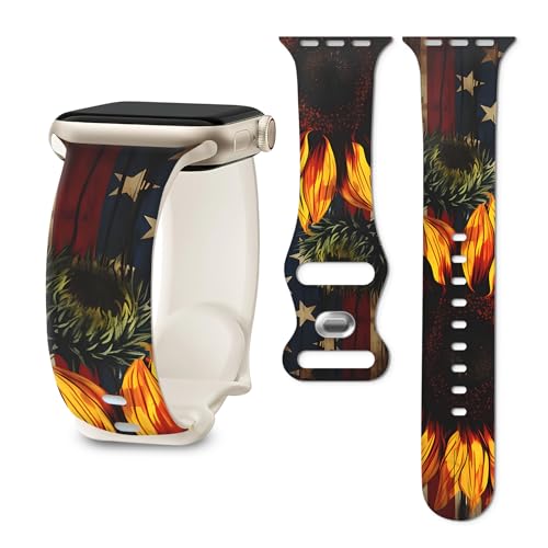 Correa compatible iWatch para mujer 38-49 mm diseño bandera miniatura 1