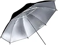 Sombrinha 91cm Refletora Preta e Prata Greika BS-36 Para Estúdio Fotográfico