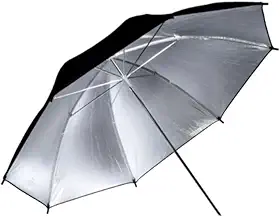 Sombrinha 91cm Refletora Preta e Prata Greika BS-36 Para Estúdio Fotográfico