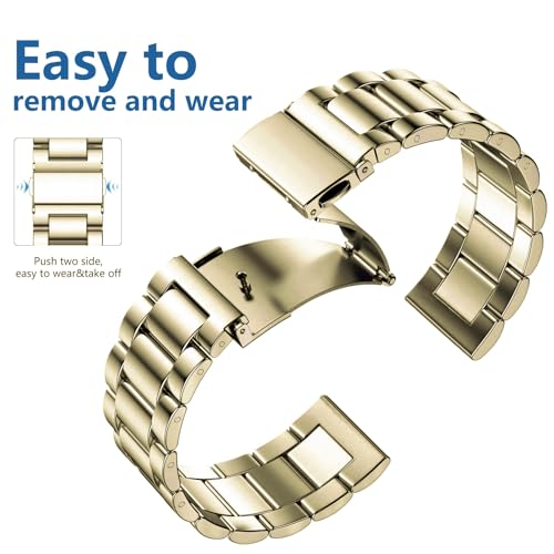 TUCOMO Metal Watch Bands Compatible with Garmin Venu 3S /2S / Venu 4 41mm /Vivoactive 4S /Vivomove 3S,18mm Stainless Steel Straps Wristband for Garmin Forerunner 255s/265S Men Women by TUCOMO - Image 4