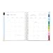 Simplified 2026 12-Month Spiral Weekly Planner — Serene Stripe — January 2026 - December 2026, Calendar Year Organizer with Stickers, Pockets, and Keepsake Box