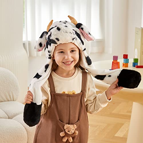 Specialyou Plush Animal Hat Cow Ear Moving Jumping Hats Funy Interactive Hat For Kids Girl Boy Cosplay Christmas Party Holiday Hat #TOP3
