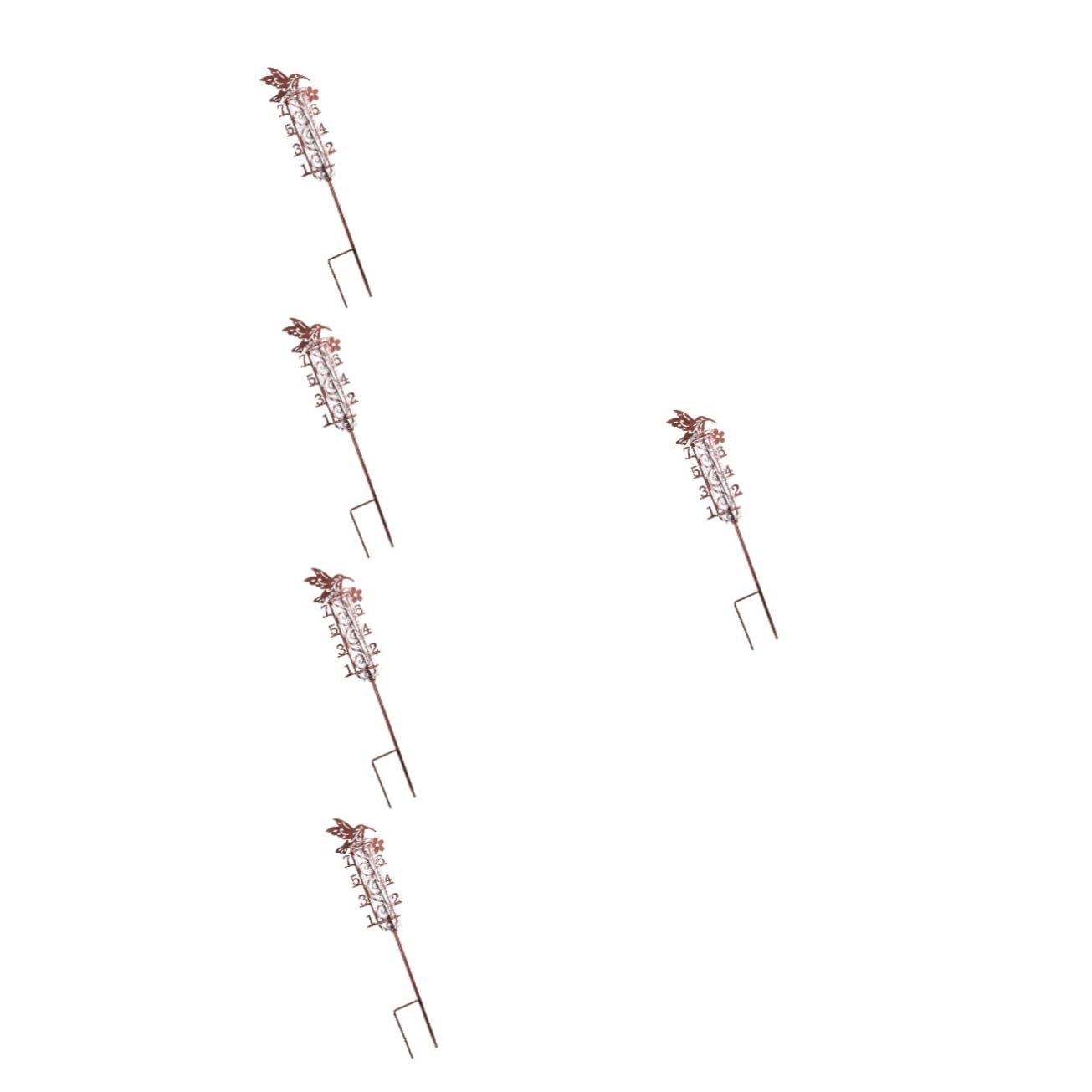 SOLUSTRE 5piezas Medidor De Lluvia Digital Con Estaca De Metal Para Jardín y Patio Herramienta De Recolección De Agua Fácil De Instalar y Limpiar Decorativo y Práctico Para Uso Exterior