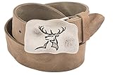  Werner Trachten Unisex - Erwachsene Trachten Gürtel 03848, Einfarbig, Gr. 110 cm, Braun (Taupe 570)