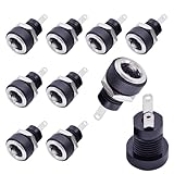 サムコス DC電源ジャック ソケット 5.5mmx2.1mm DCソケット10個セット DC電源ジャックコネクタ 防犯カメラ 基板実装 メス 修理自作用 電設用端子