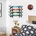 SPXTOM Snowboard Rack, Iron, Wall Mount Skateboard Storage Stand, 4/5/6-Tier, Space-Saving Multi-Functional, for Deck, Longboard(102cm)