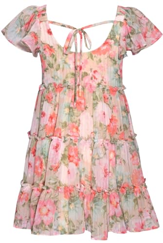 Bonnie Jean Girls 7-16 Chiffon Floral Special Occasion Dress2