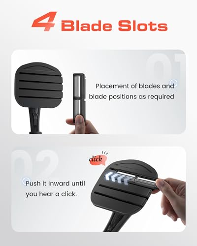 NUBACK Barbeadores de costas para homens, cabo longo, barbeador de costas masculinas, aparador de pe