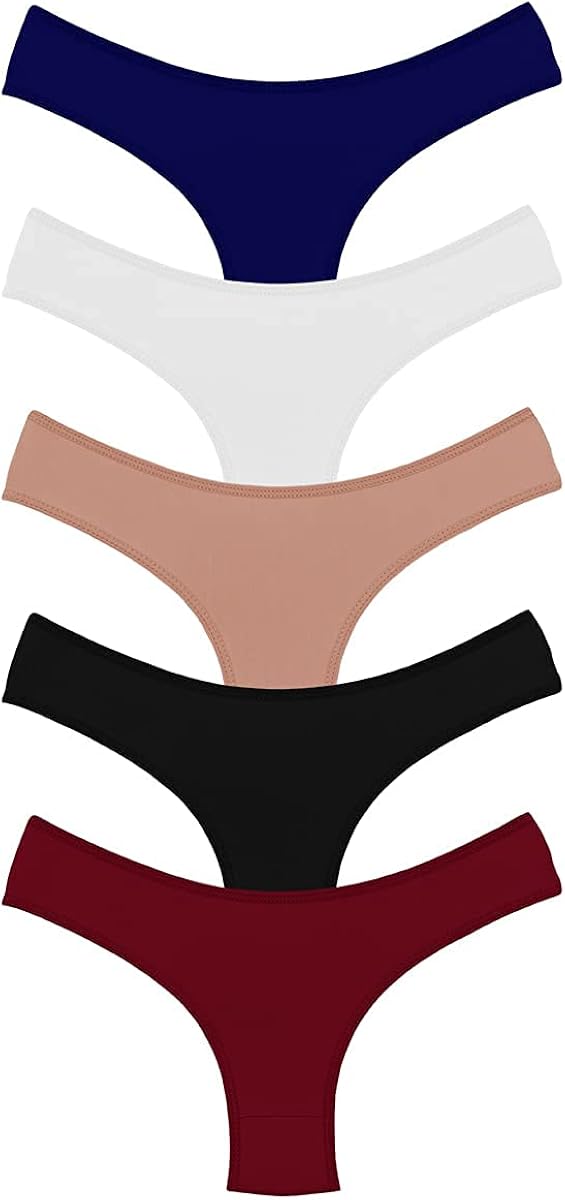 Sigh | Pack Of 5 Women’s Tanga Underwear Comfort Low Waist │ Lingerie for Women, Bikini, Thongs | No Show Panties : Clothing, Shoes & Jewelry