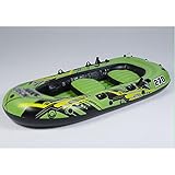 PZJ-Bote Inflable con remos, colchón de Aire para Barco Marino Inflable de PVC, Bote de Pesca Inflable para 4 Personas, balsa Inflable para 4 Personas