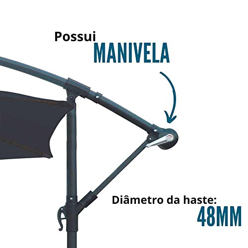 Ombrelone Suspenso Importway 3M C/Capa IWOBLC-3AZ Azul