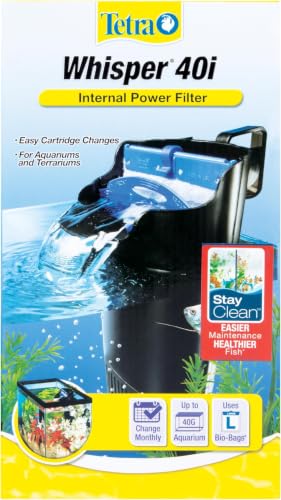 Image of Tetra Whisper Internal Power Filter, Large Bio-Bag Filter Cartridges, 3-Stage Filtration, 20-40 gal (Pack of 12)