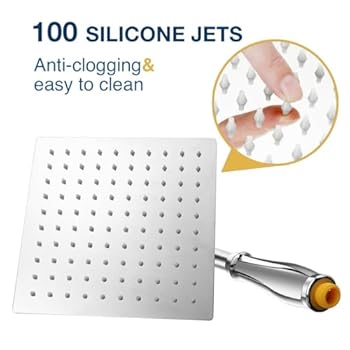 AISINYI High Pressure Rainfall Shower Head, 6 Inches Luxury Modern