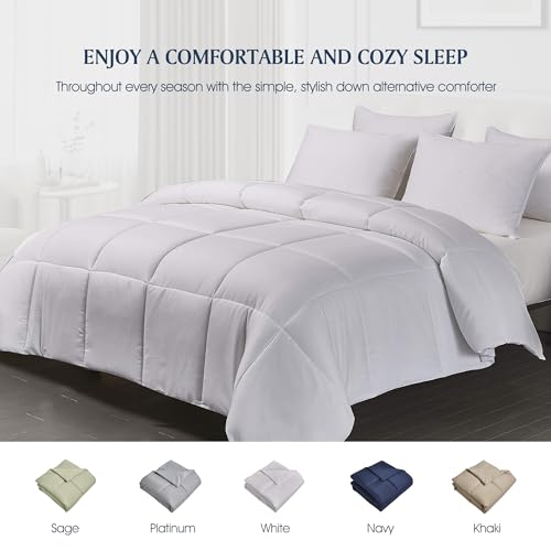 Blue Ridge Home Fashions 130118 Microfiber Light Weight Solid Down Alternative All Season Comforter thumb #1